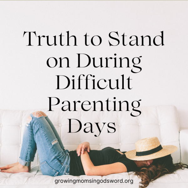 Have you ever felt unsure about your parenting?  Have you ever doubted a decision or struggled with giving a consequence? Honestly, this happens frequently at my house. If you lack confidence as a mother like me, I want you to know you are not alone. Here are three truths to stand on during those difficult parenting days!